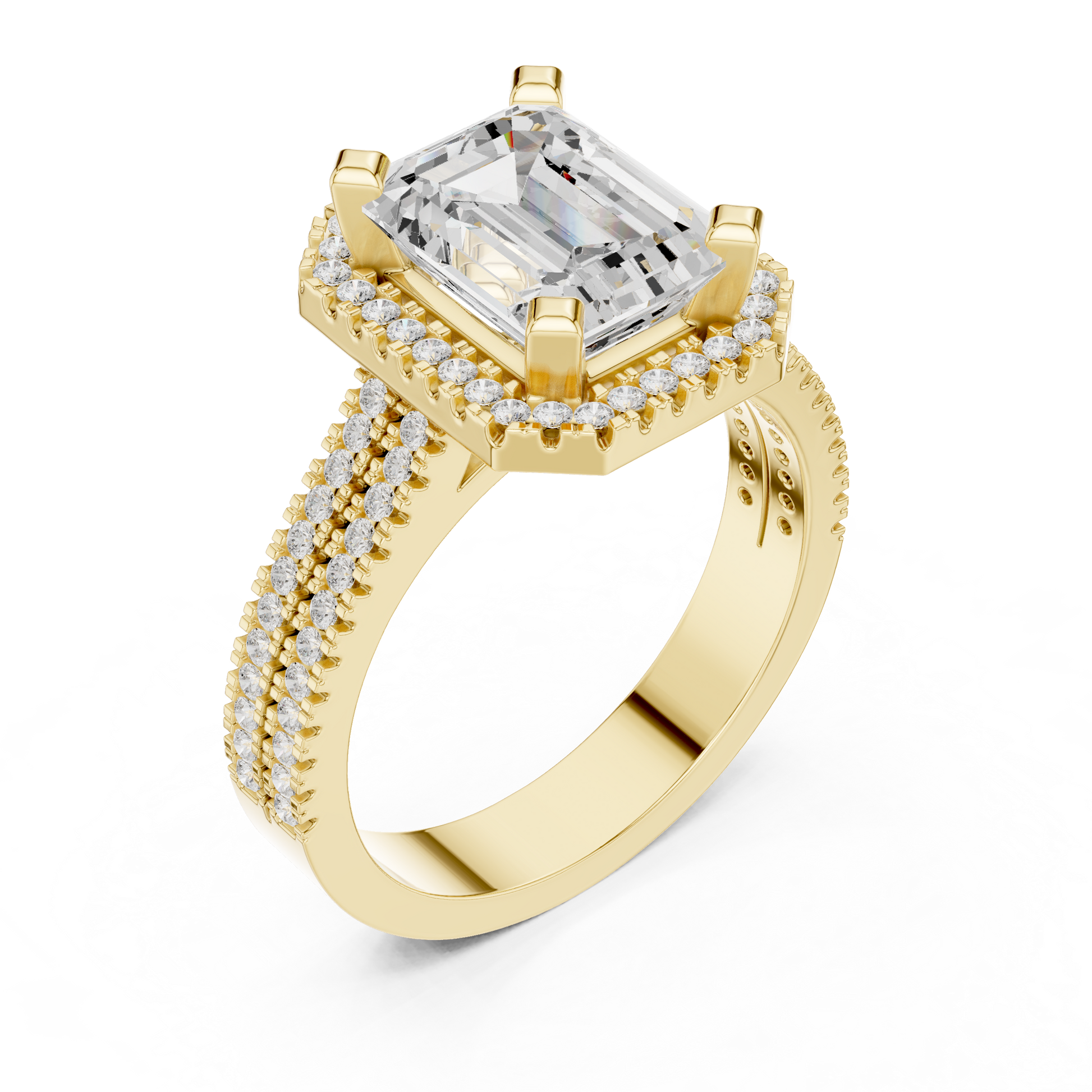 Mixed Shape Lab Grown Diamond Halo Ring