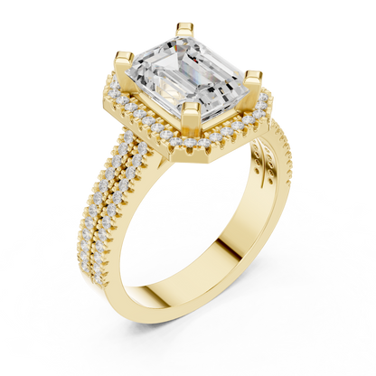 Mixed Shape Lab Grown Diamond Halo Ring