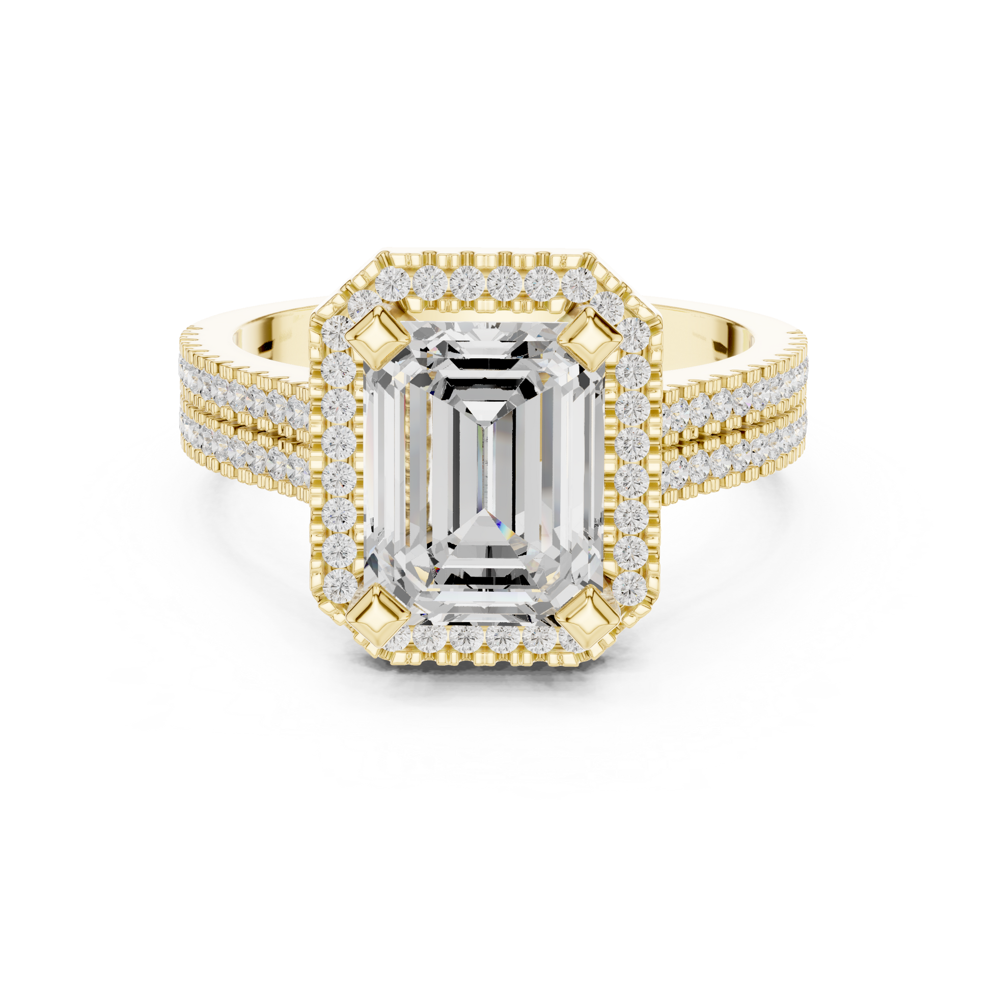 Mixed Shape Lab Grown Diamond Halo Ring