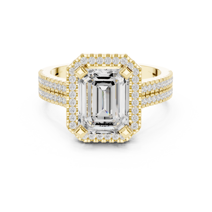 Mixed Shape Lab Grown Diamond Halo Ring