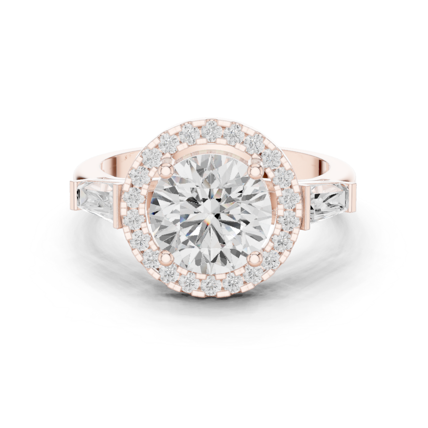 Round Halo Lab Grown Diamond Ring