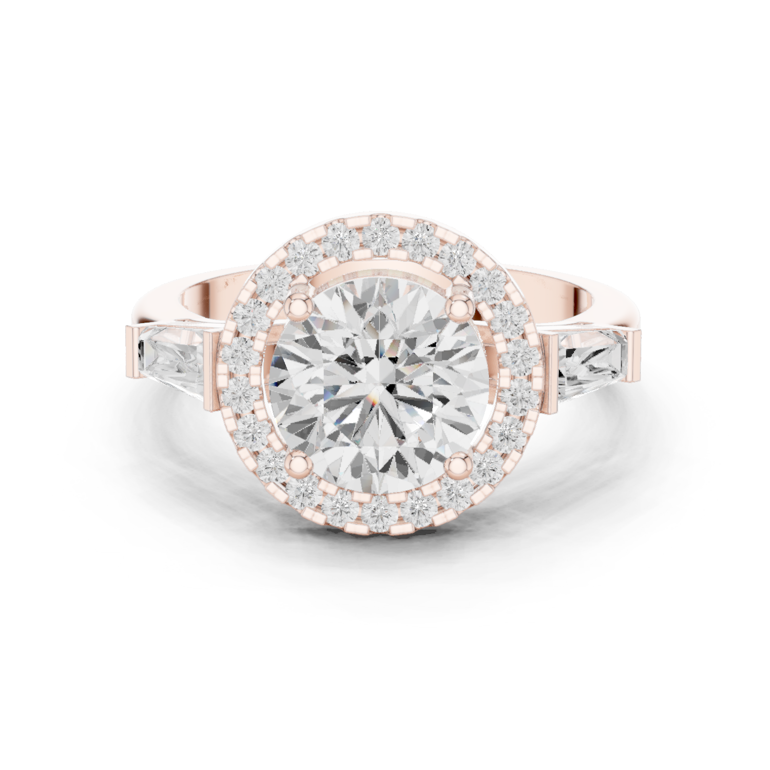 Round Halo Lab Grown Diamond Ring