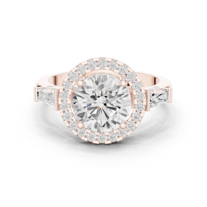 Round Halo Lab Grown Diamond Ring