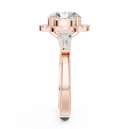 Round Halo Lab Grown Diamond Ring