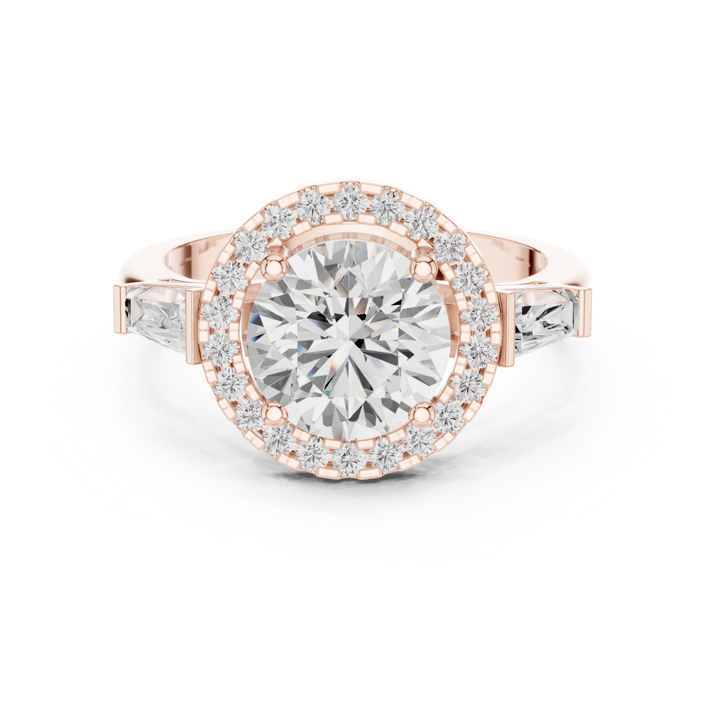 Round Halo Lab Grown Diamond Ring