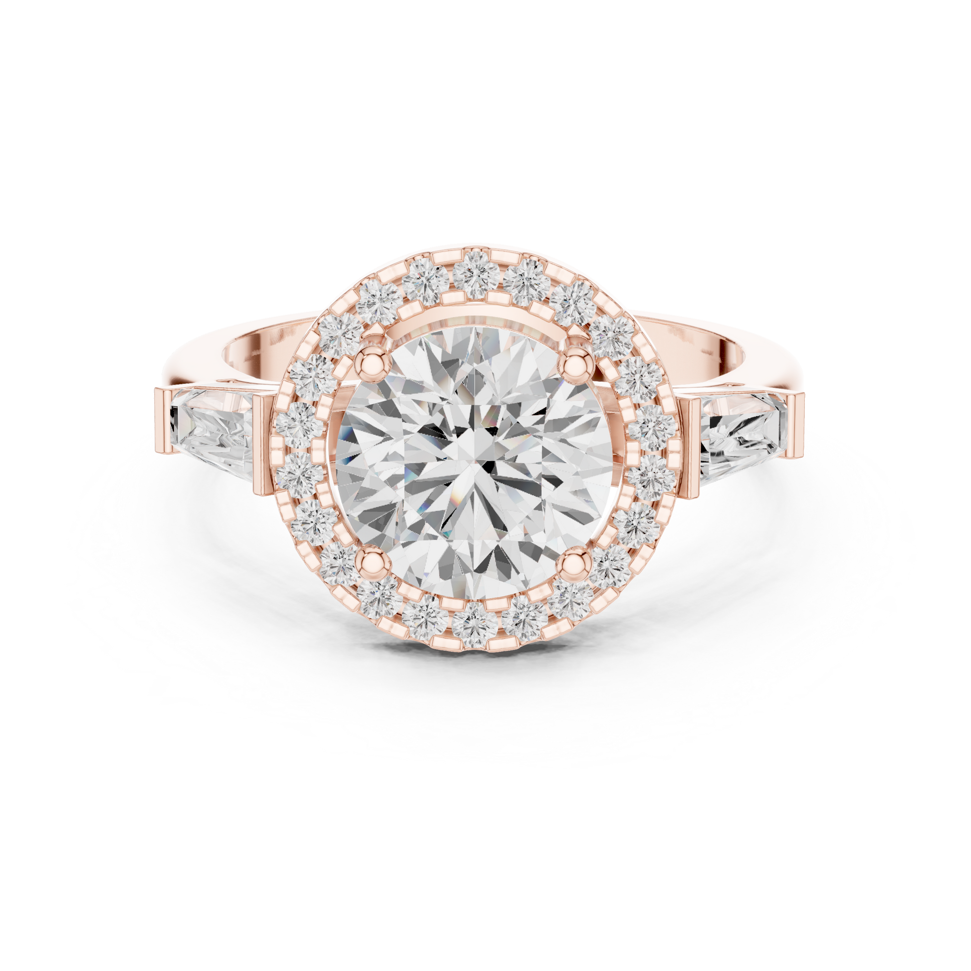 Round Halo Lab Grown Diamond Ring