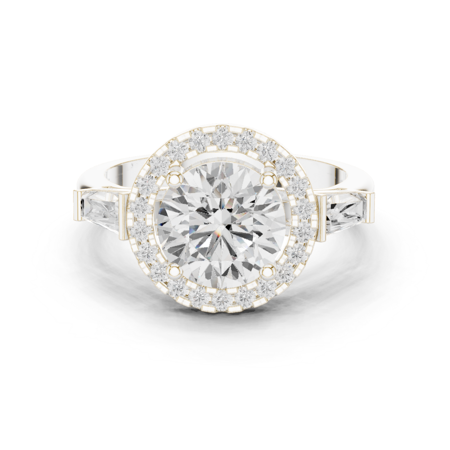 Round Halo Lab Grown Diamond Ring