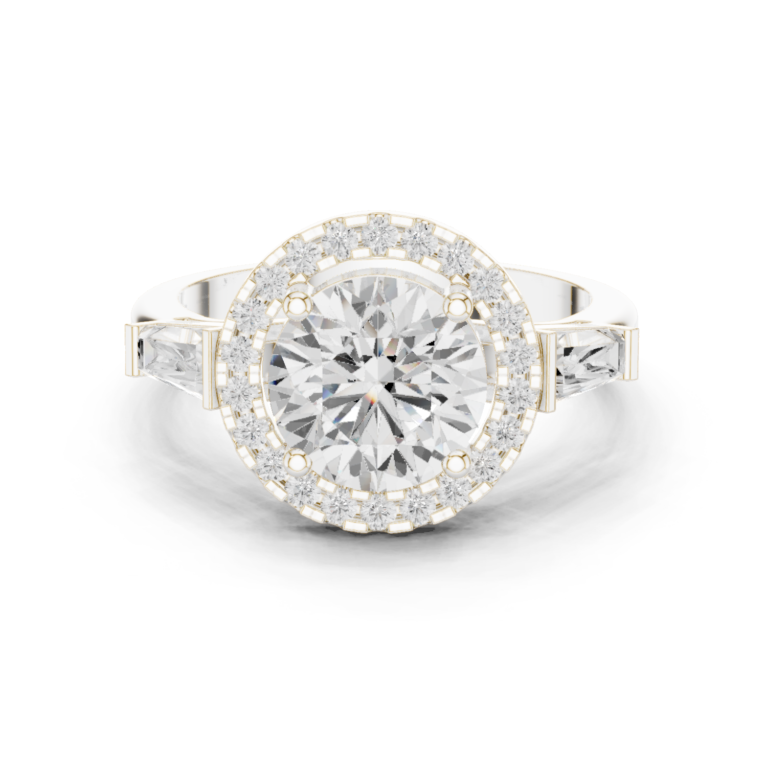 Round Halo Lab Grown Diamond Ring