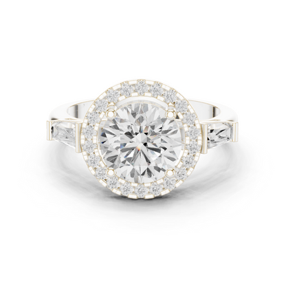 Round Halo Lab Grown Diamond Ring