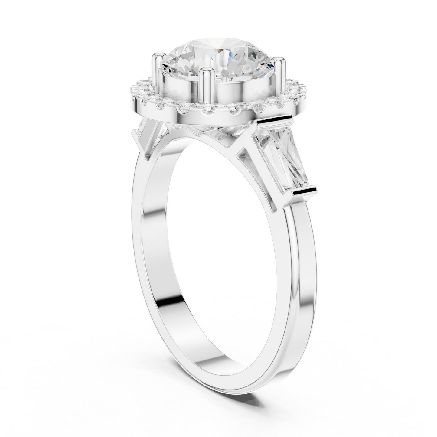 Round Halo Lab Grown Diamond Ring