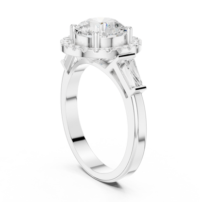 Round Halo Lab Grown Diamond Ring