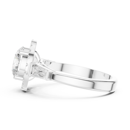 Round Halo Lab Grown Diamond Ring