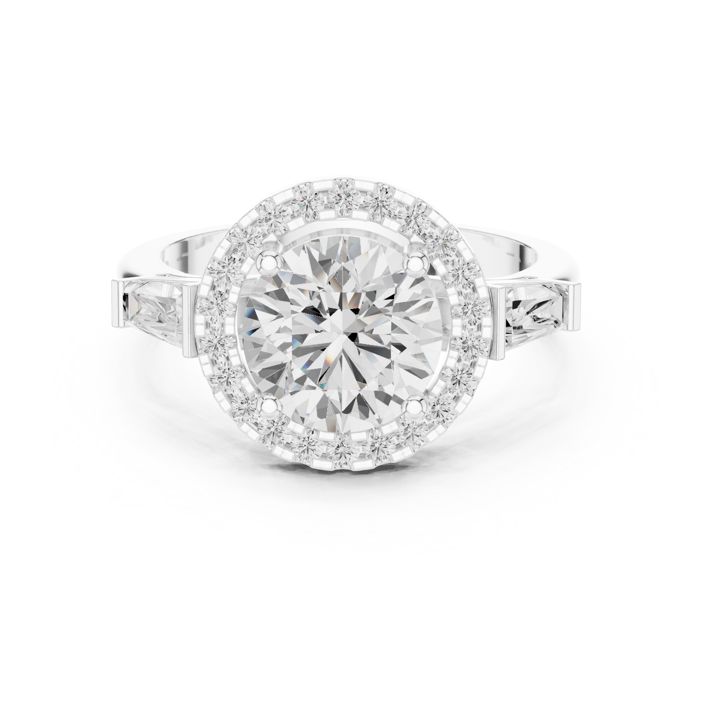 Round Halo Lab Grown Diamond Ring