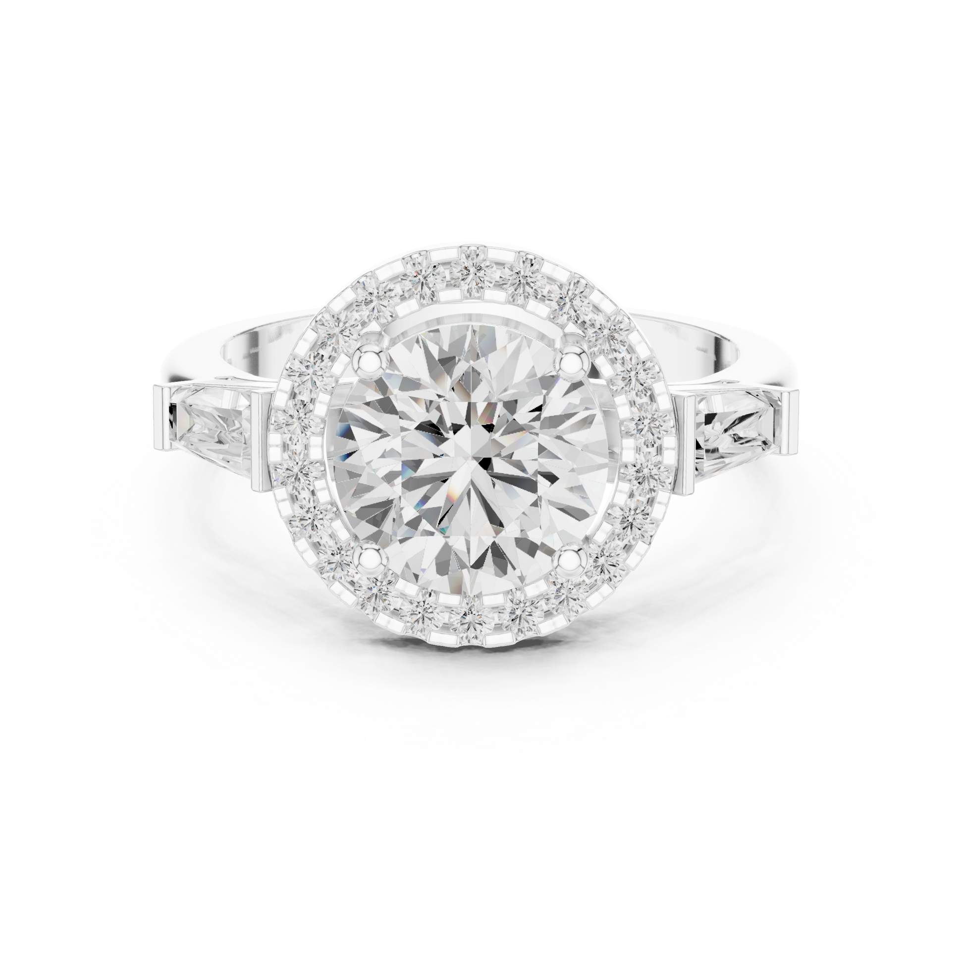 Round Halo Lab Grown Diamond Ring