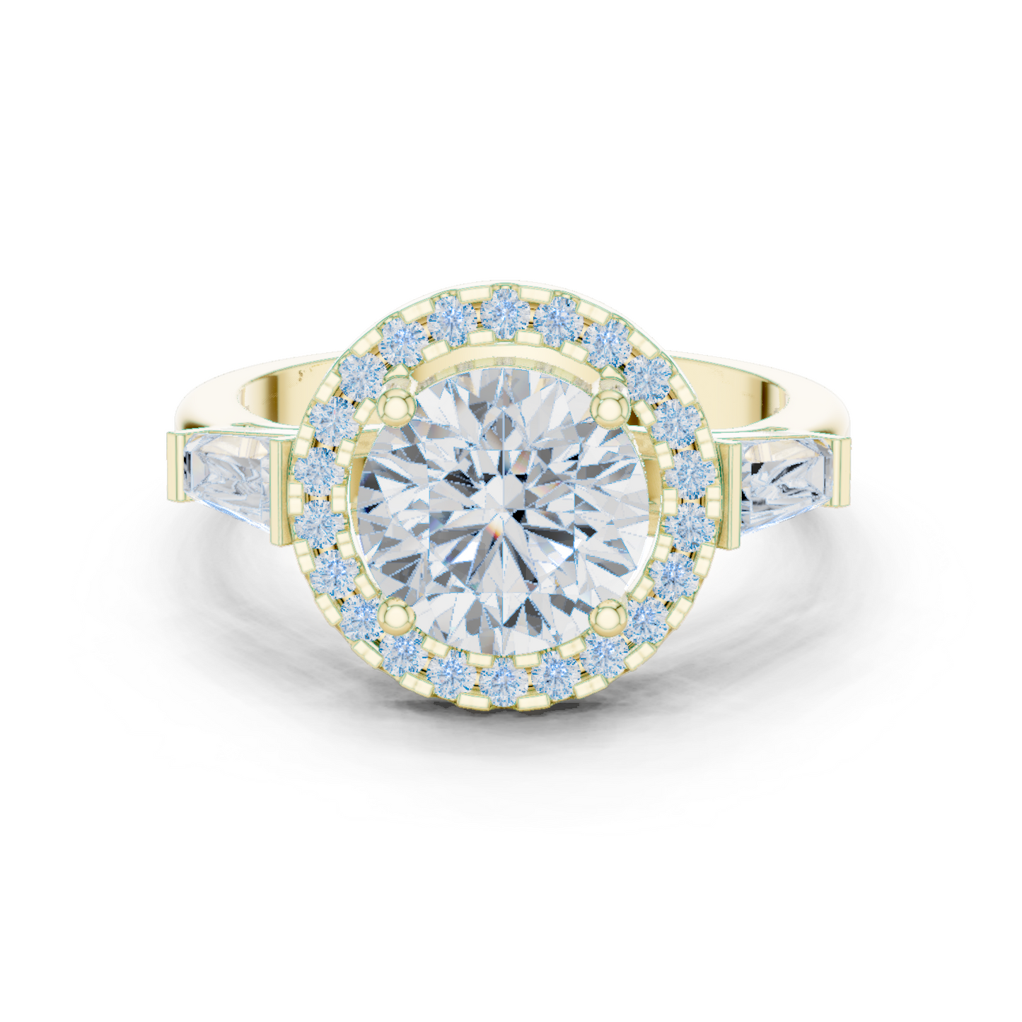 Round Halo Lab Grown Diamond Ring