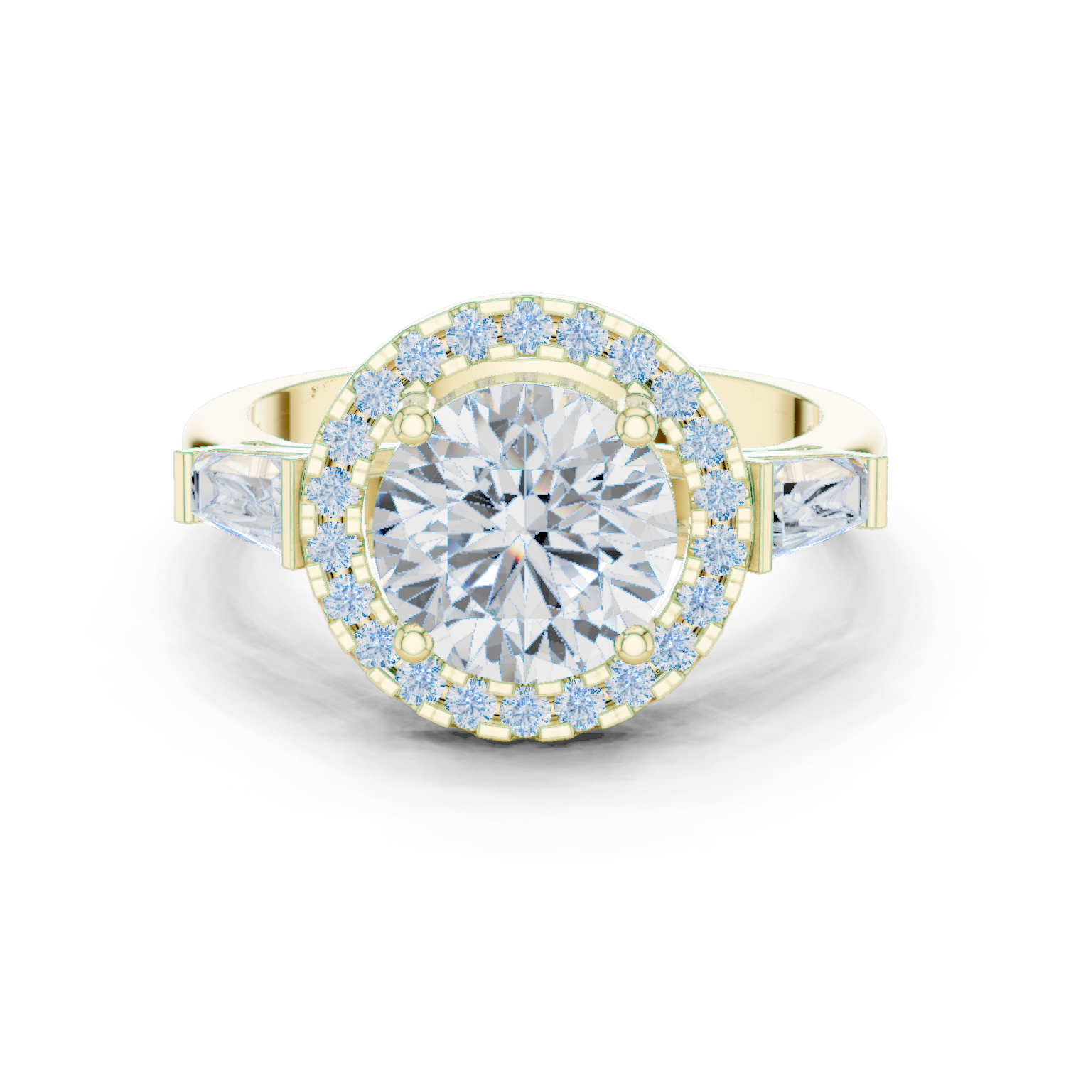 Round Halo Lab Grown Diamond Ring