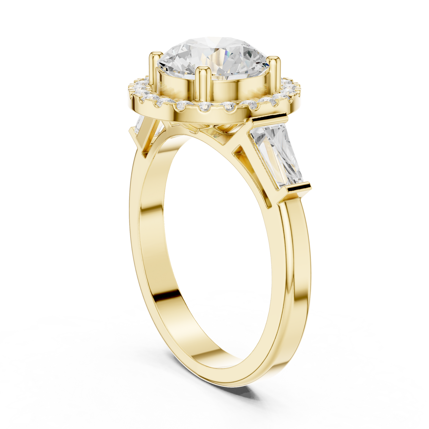 Round Halo Lab Grown Diamond Ring