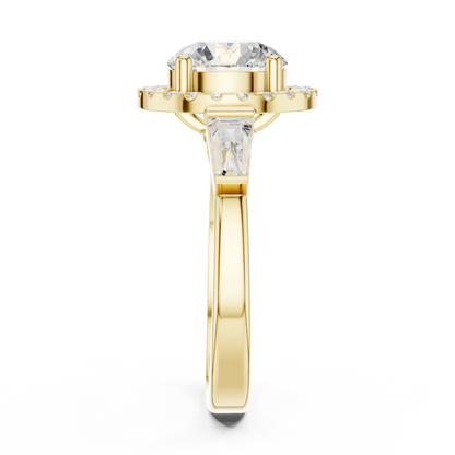 Round Halo Lab Grown Diamond Ring