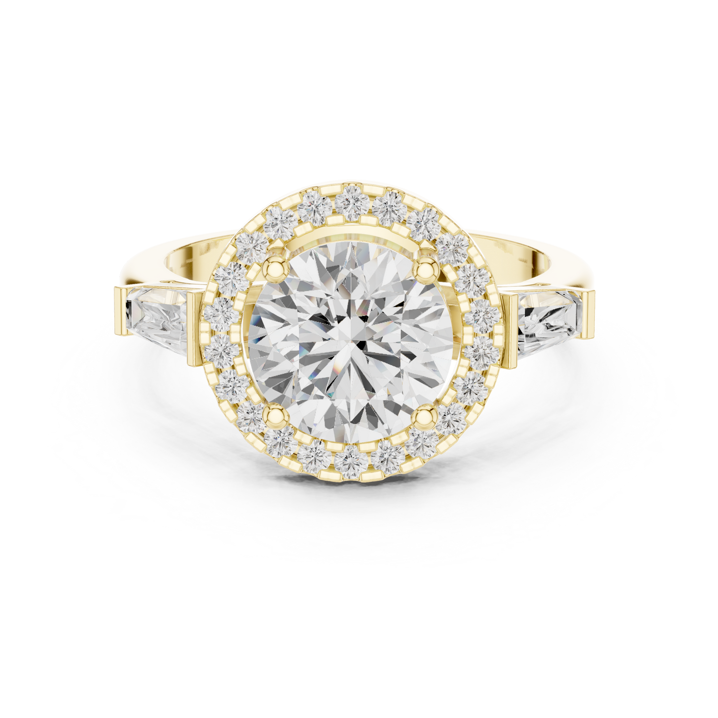 Round Halo Lab Grown Diamond Ring
