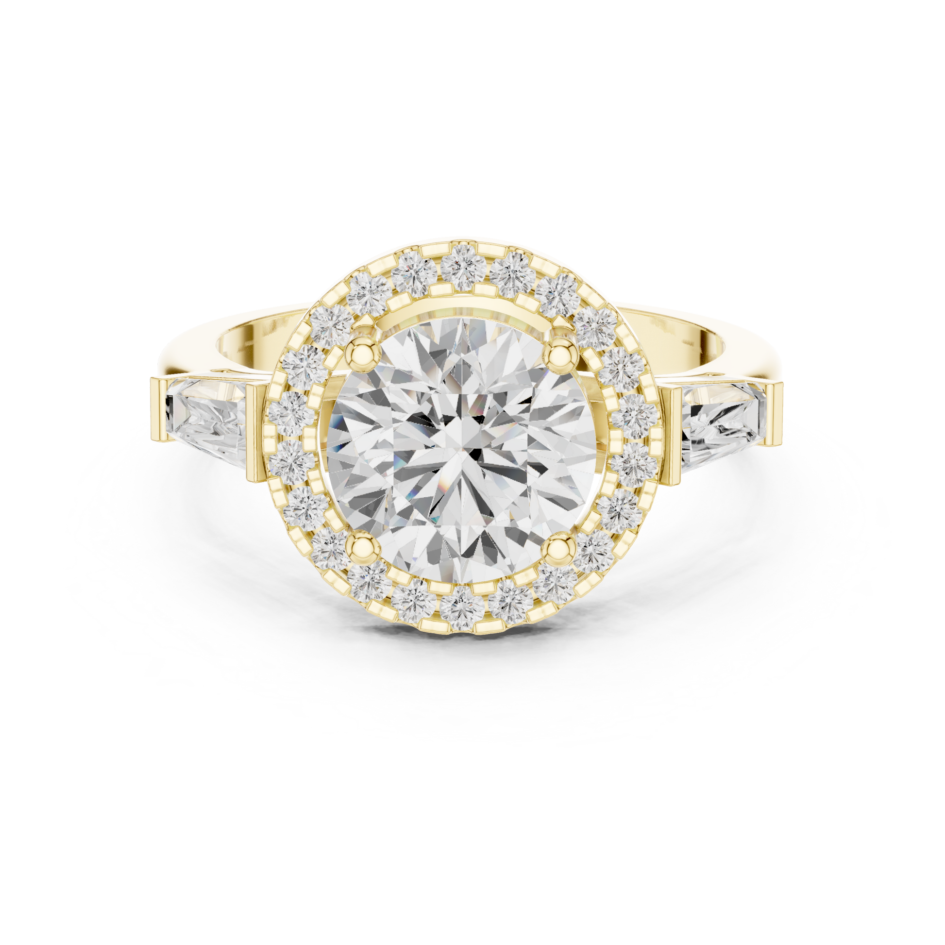 Round Halo Lab Grown Diamond Ring