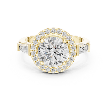 Round Halo Lab Grown Diamond Ring