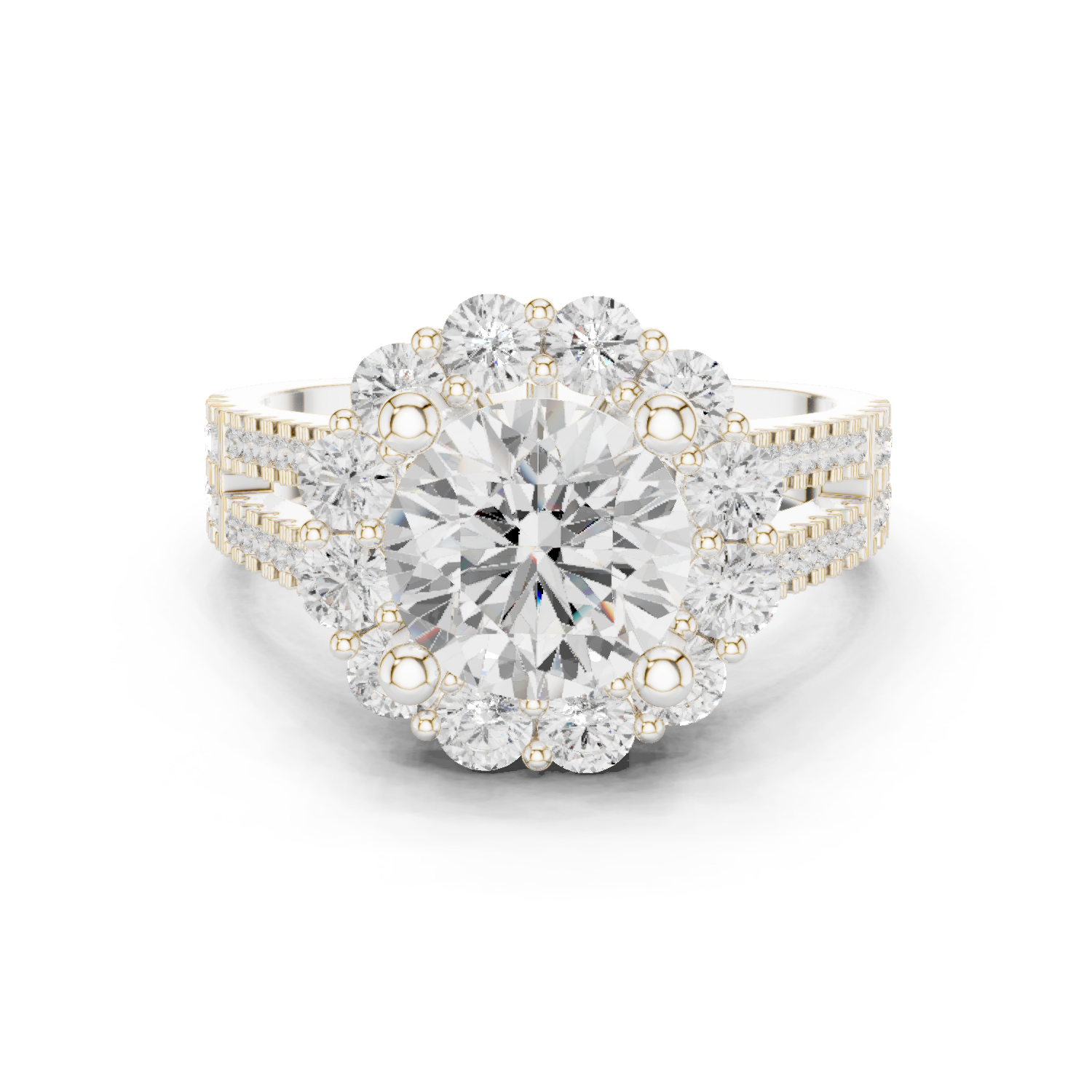 Round Halo Lab Grown Diamond Ring