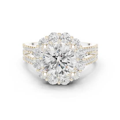 Round Halo Lab Grown Diamond Ring