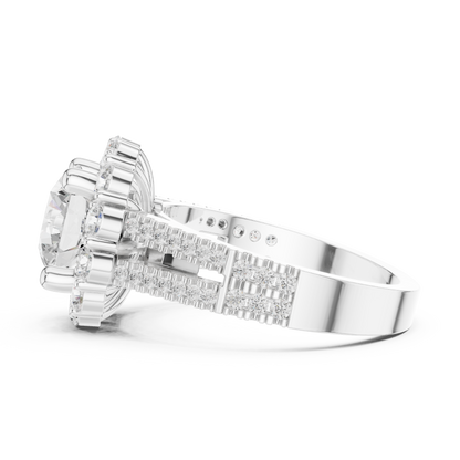Round Halo Lab Grown Diamond Ring