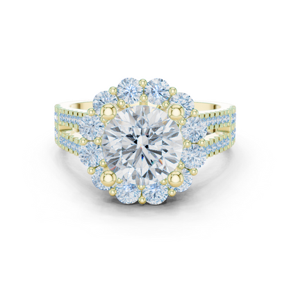 Round Halo Lab Grown Diamond Ring