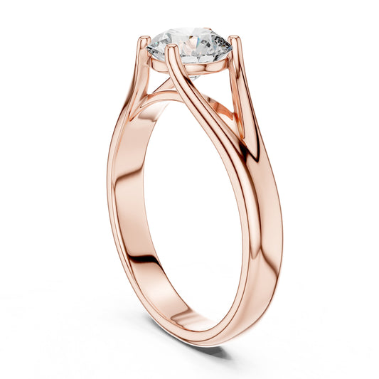 Round Solitaire Lab Grown Diamond Ring