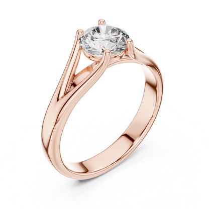 Round Solitaire Lab Grown Diamond Ring