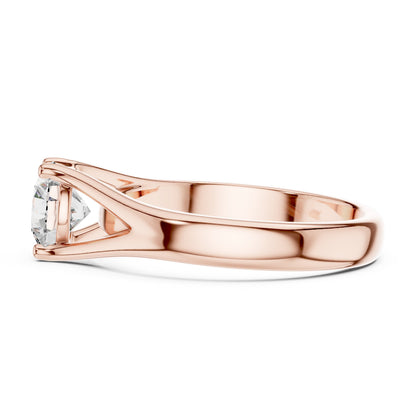 Round Solitaire Lab Grown Diamond Ring