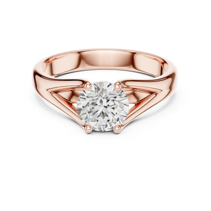 Round Solitaire Lab Grown Diamond Ring