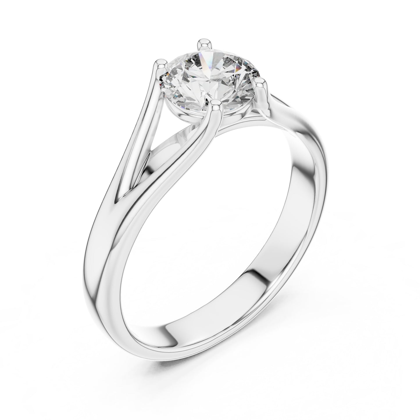 Round Solitaire Lab Grown Diamond Ring
