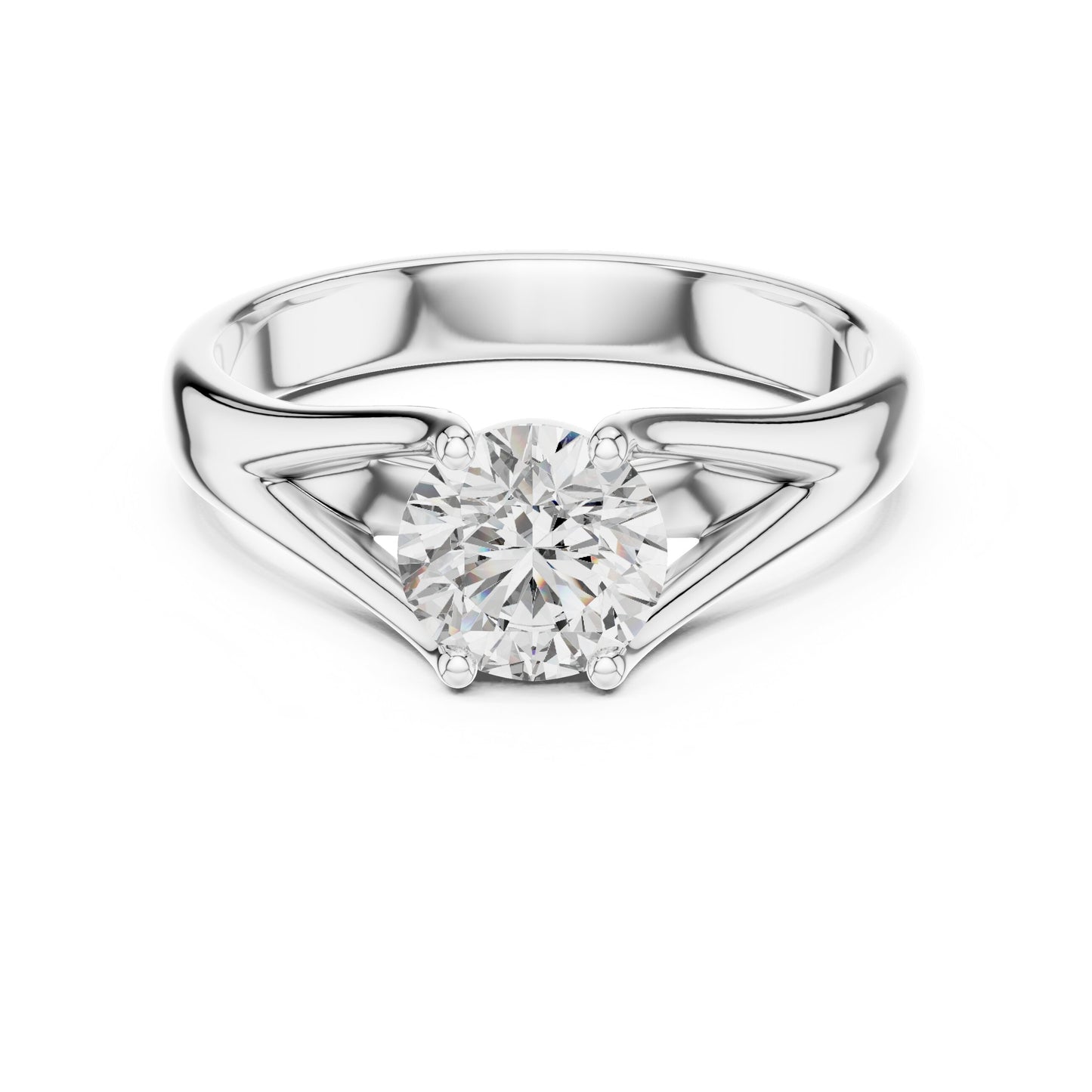 Round Solitaire Lab Grown Diamond Ring