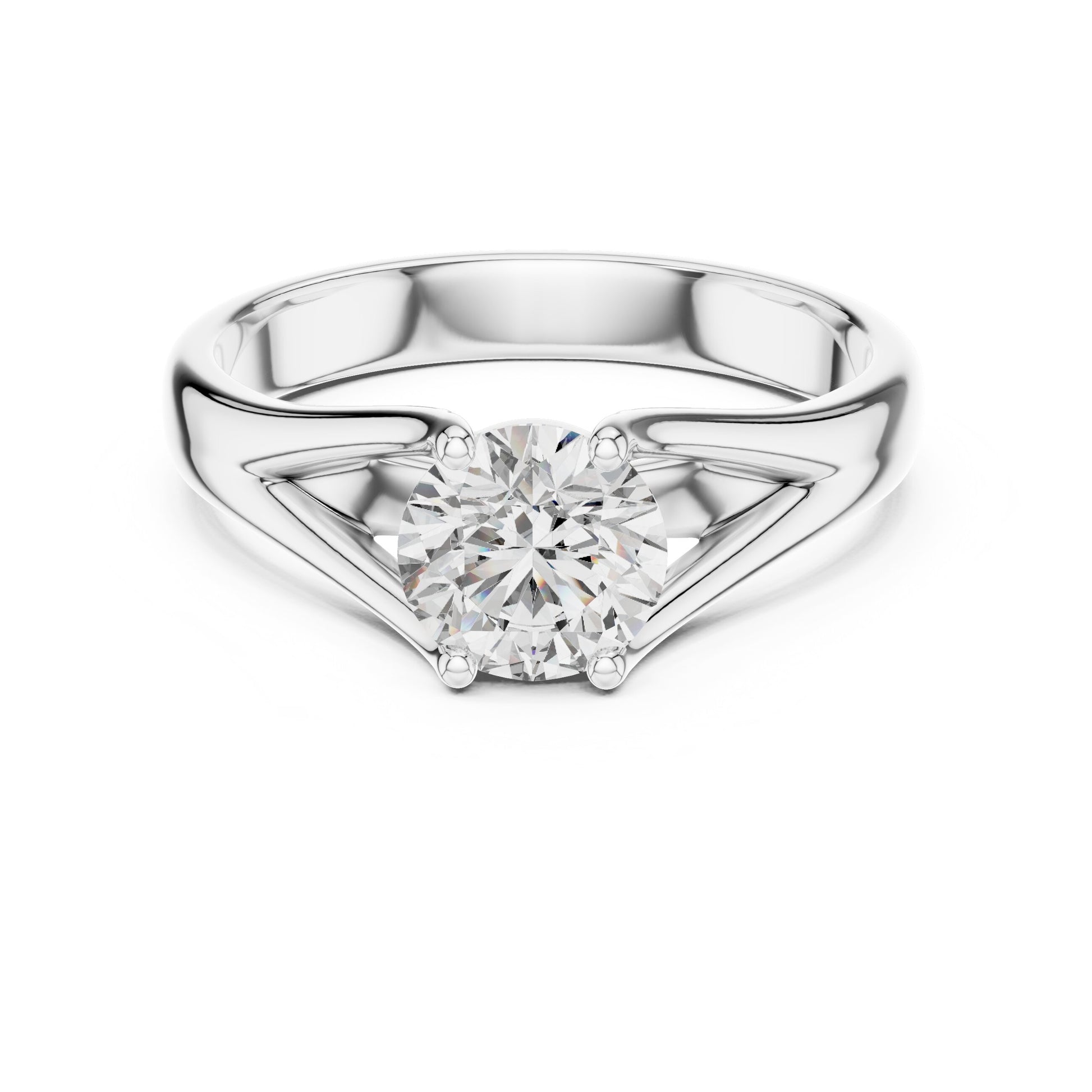 Round Solitaire Lab Grown Diamond Ring