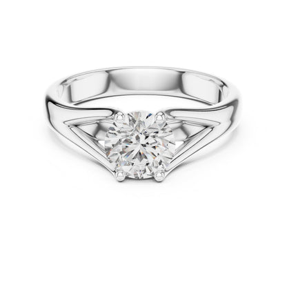 Round Solitaire Lab Grown Diamond Ring