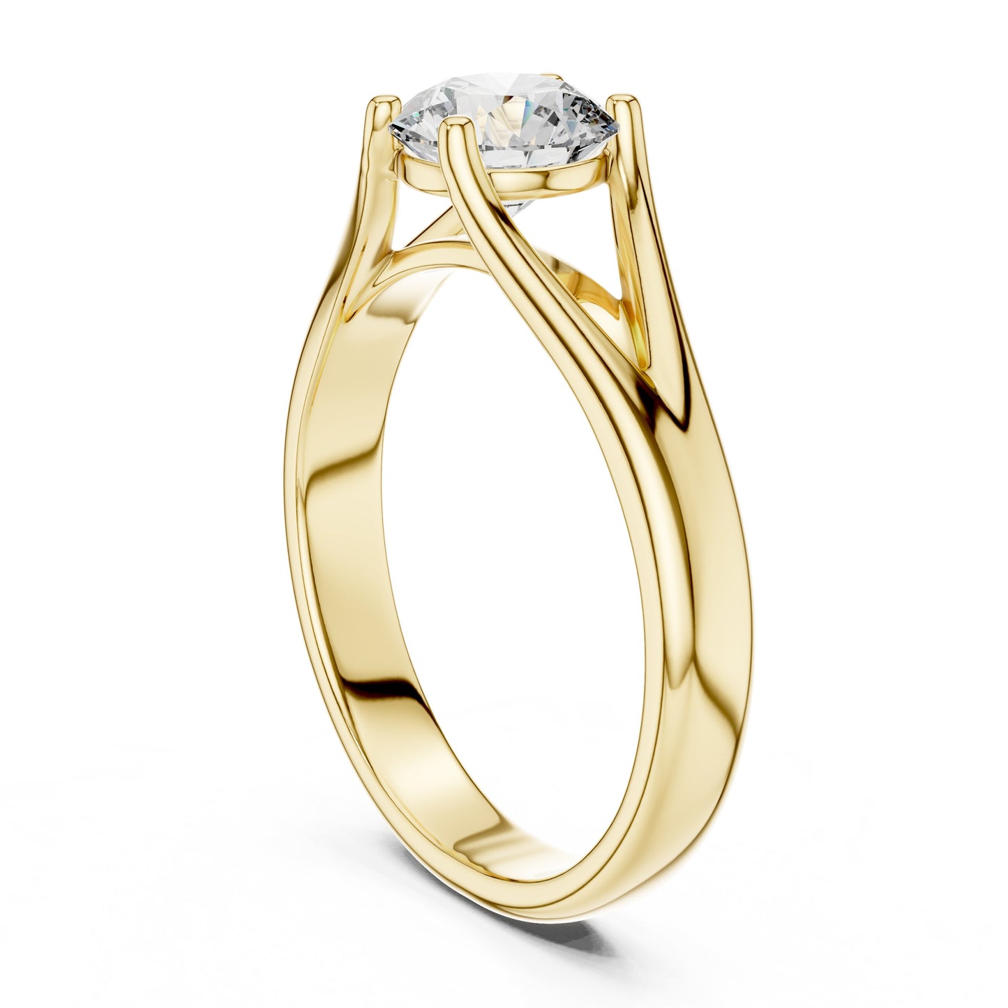 Round Solitaire Lab Grown Diamond Ring