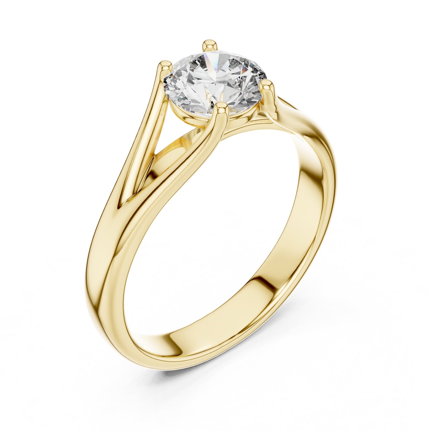 Round Solitaire Lab Grown Diamond Ring