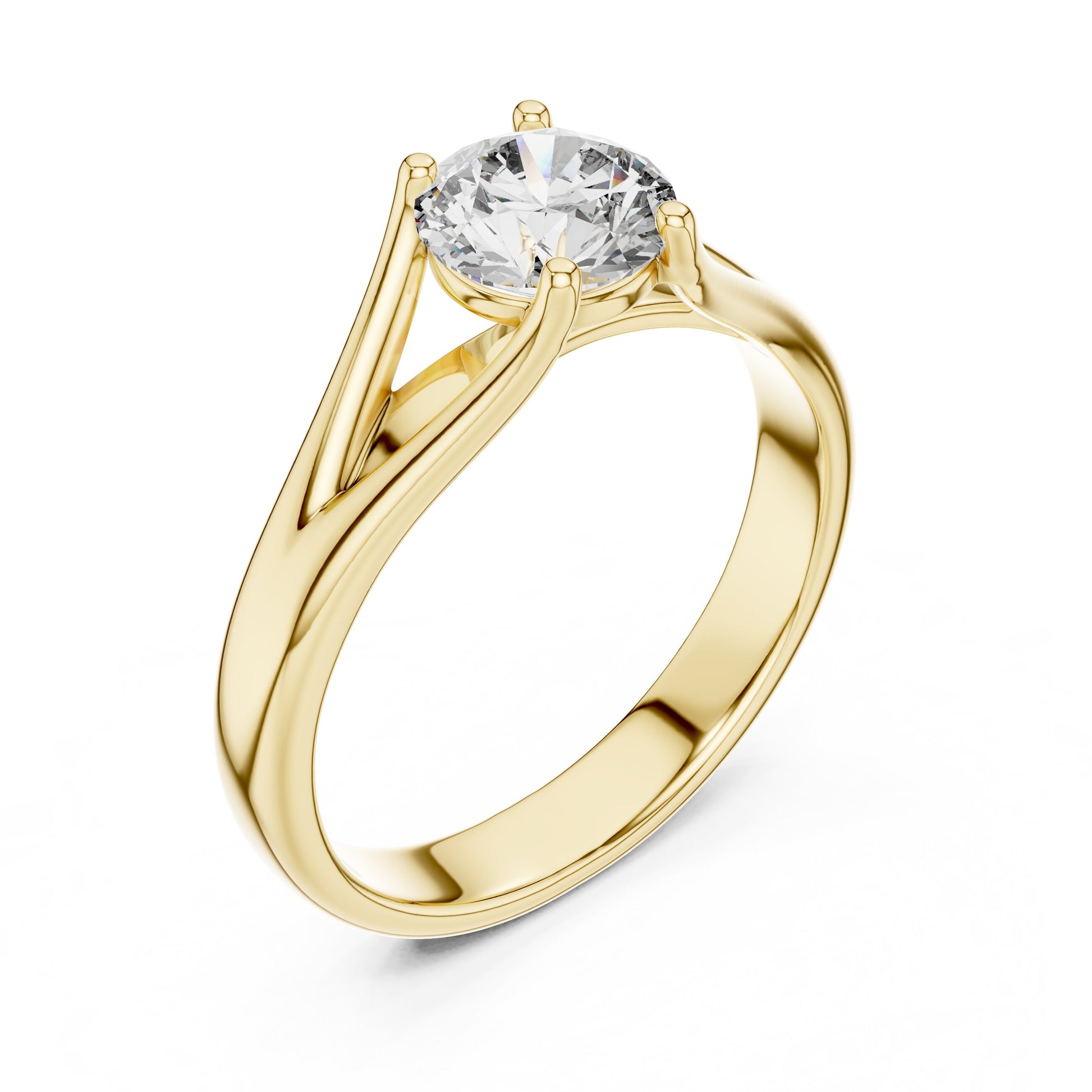 Round Solitaire Lab Grown Diamond Ring