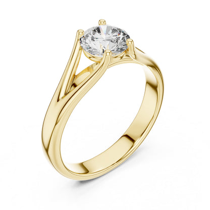 Round Solitaire Lab Grown Diamond Ring