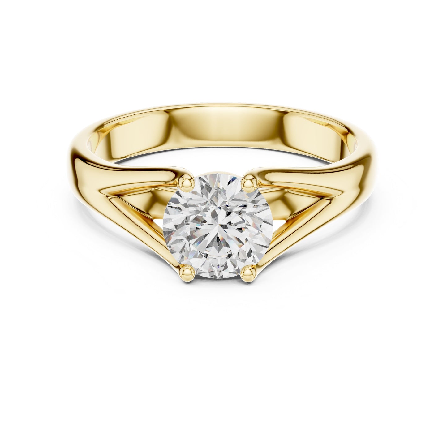 Round Solitaire Lab Grown Diamond Ring