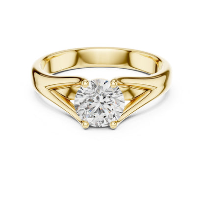 Round Solitaire Lab Grown Diamond Ring