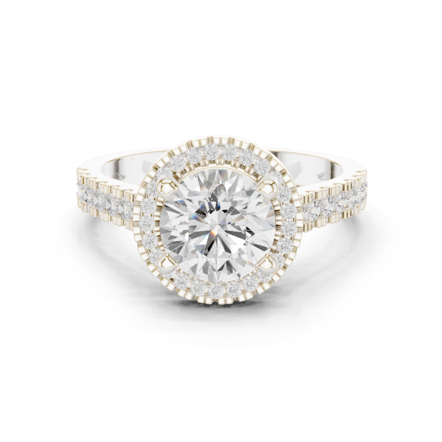 Round Halo Lab Grown Diamond Ring