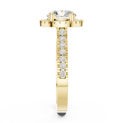 Round Halo Lab Grown Diamond Ring