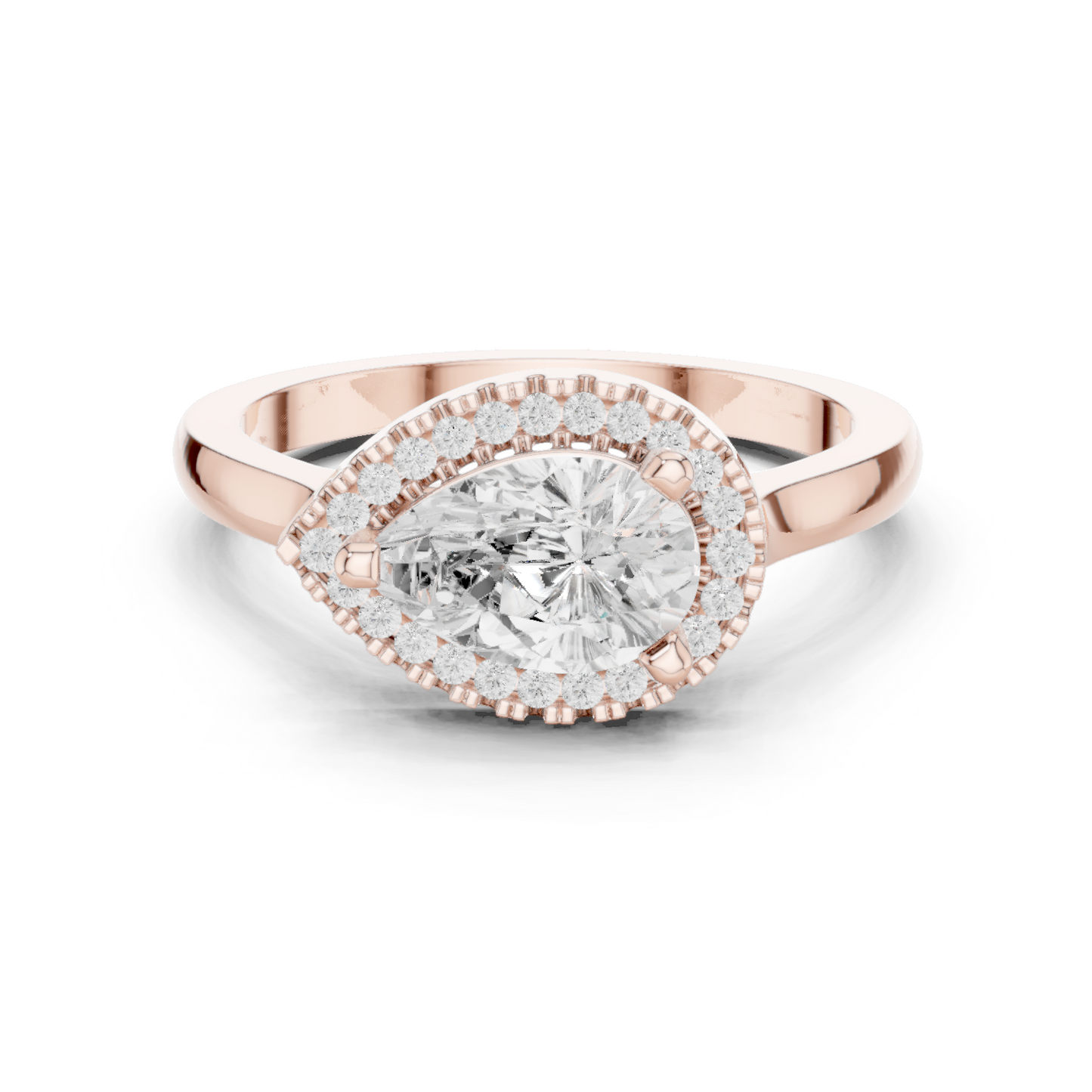 Mixed Shape Lab Grown Diamond Halo Ring