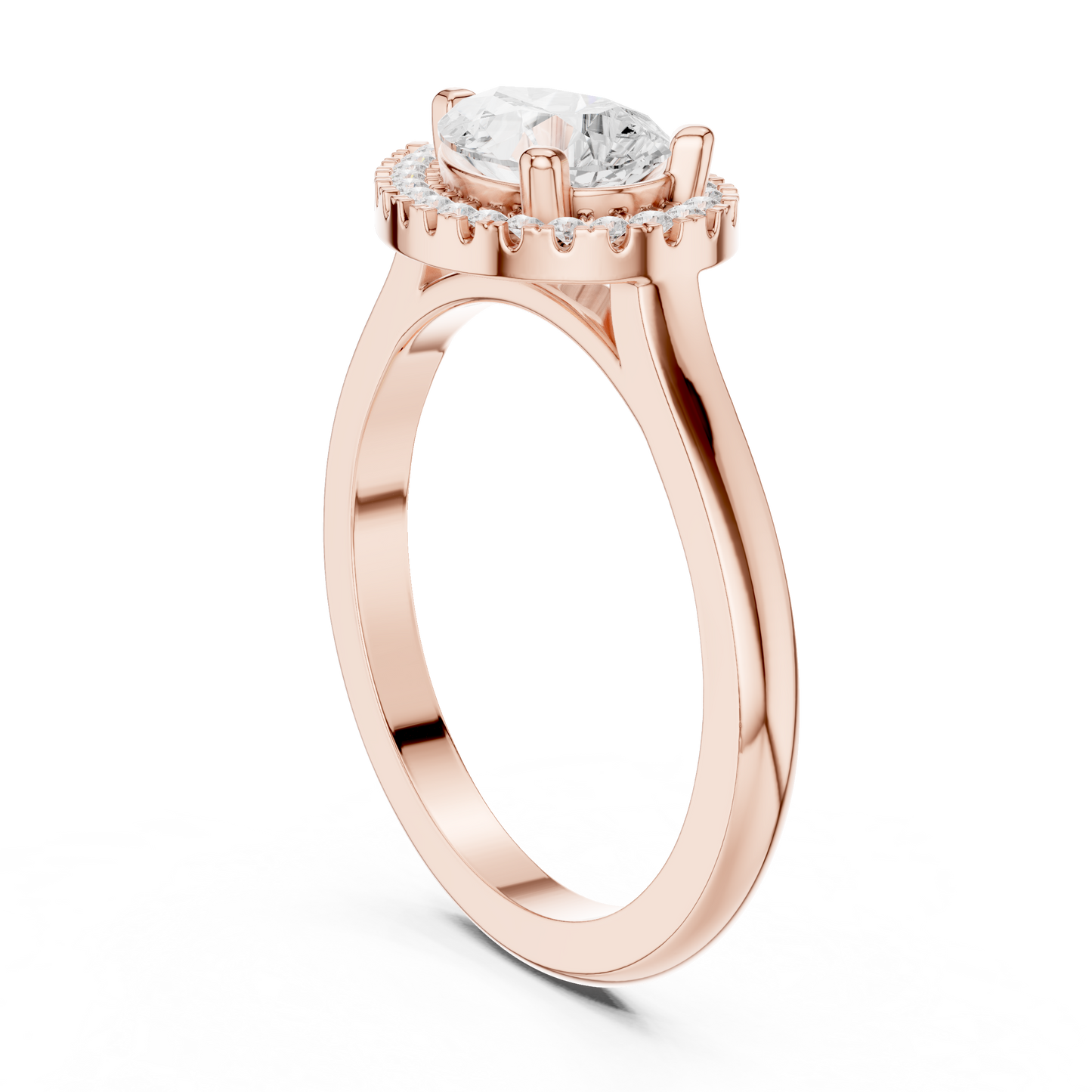 Mixed Shape Lab Grown Diamond Halo Ring