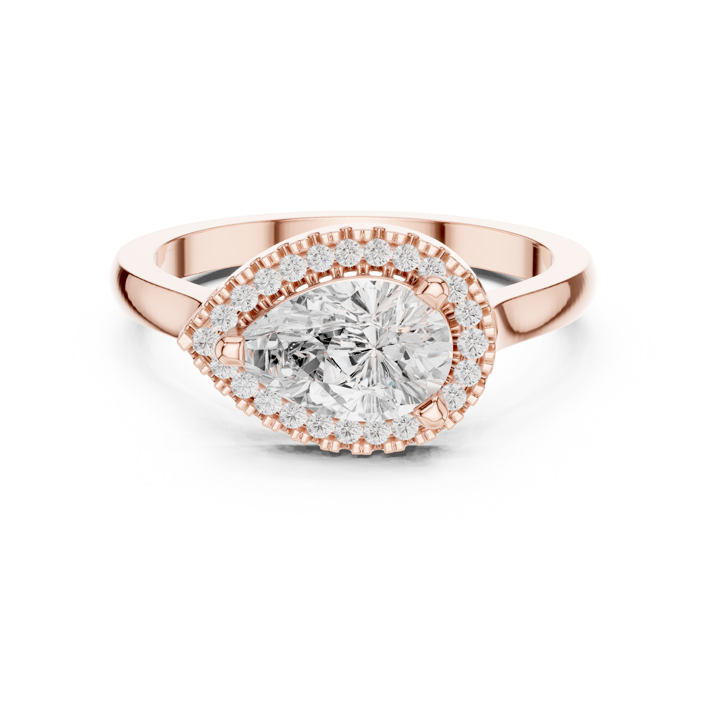 Mixed Shape Lab Grown Diamond Halo Ring
