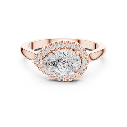 Mixed Shape Lab Grown Diamond Halo Ring