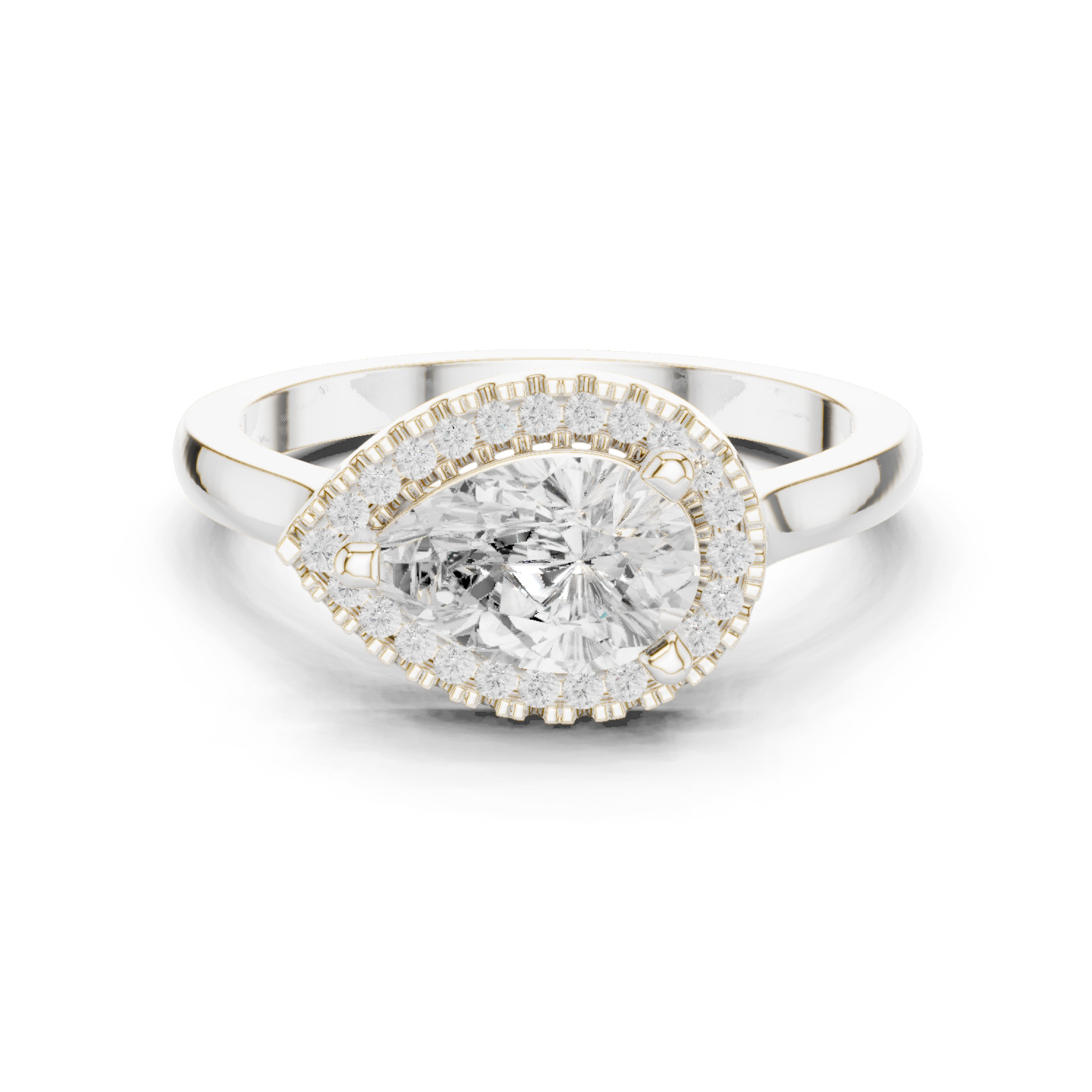 Mixed Shape Lab Grown Diamond Halo Ring